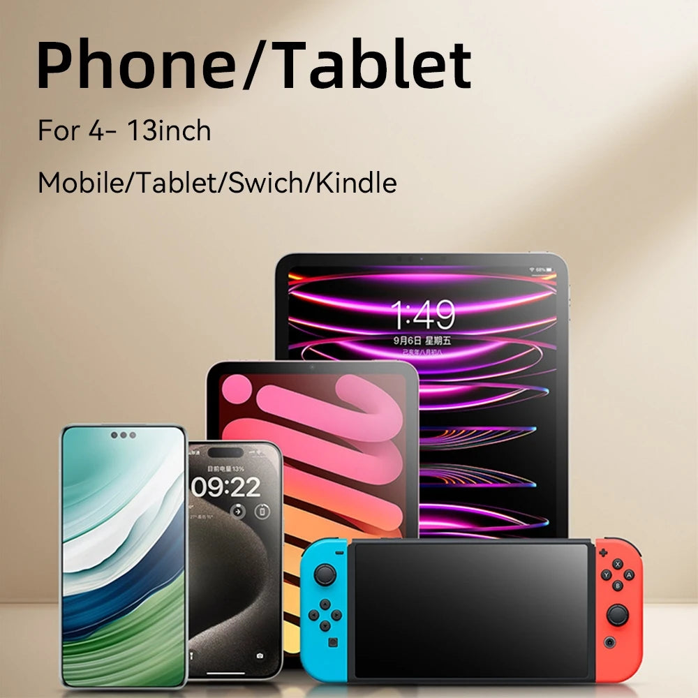 Tablet Holder iPad Desk Stand with 360° Adjustable Foldable Metal Arm Tablet Bracket for Phone Tablet or Other 4~13In Devices