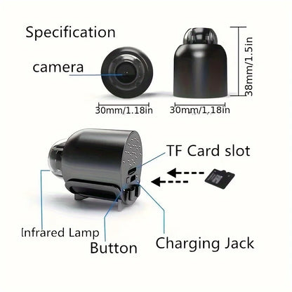 Smart Home Security Camera Small CCTV Night Vision Motion Detection Alarm Monitor Remote Wireless Camcorder Video Surveillance