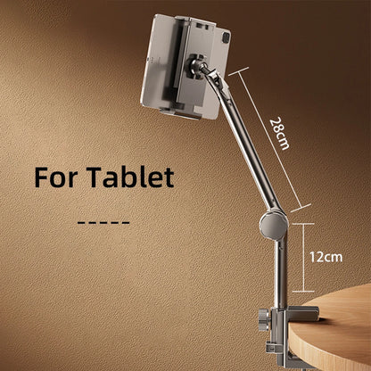 Tablet Holder iPad Desk Stand with 360° Adjustable Foldable Metal Arm Tablet Bracket for Phone Tablet or Other 4~13In Devices