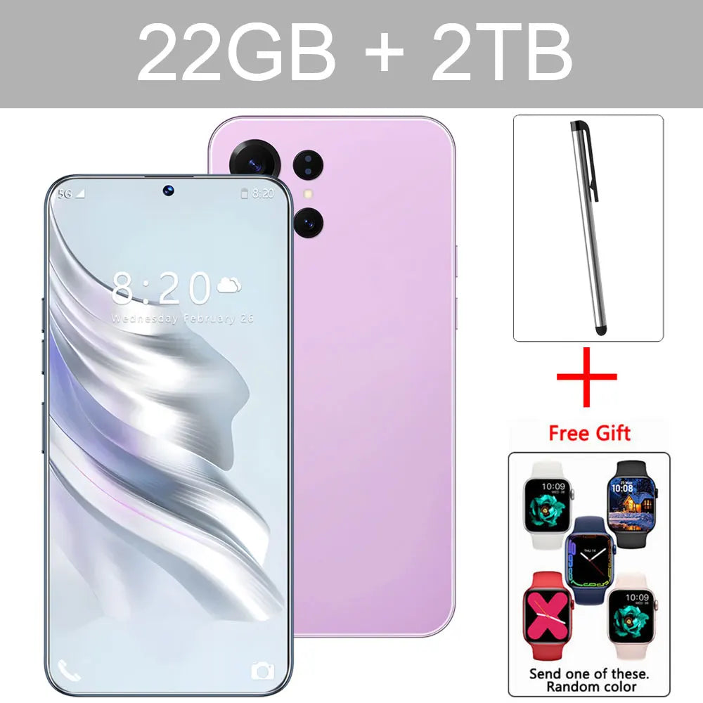 NEW S26 Ultra HOT Original 7.3inch Intelligent 5G Dual Card Dual Standby Android 14 System Cheap Global Version 7800mAh Battery