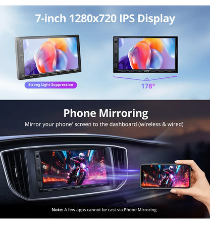 ATOTO Android Double 2 Din Car Stereo 7 inch Automotive Multimedia Player Radio Android Auto Carplay Screen Navigation 2Din A5L