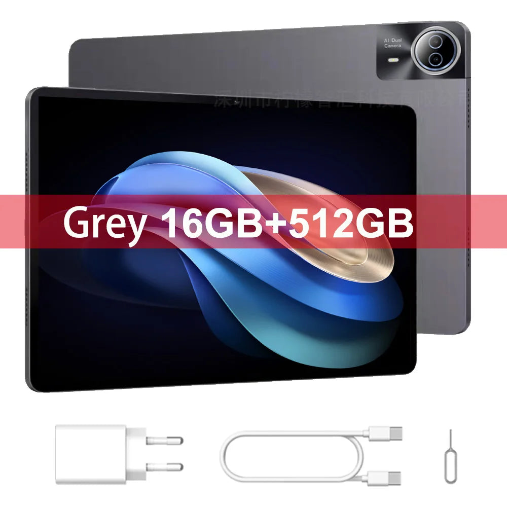 2025 Global Version Super Large Screen 14 inch Tablet Pc Android 14 4G Phone Call 16GB+512GB Tablets 14" GPS 5G WiFi FM 12000mAh