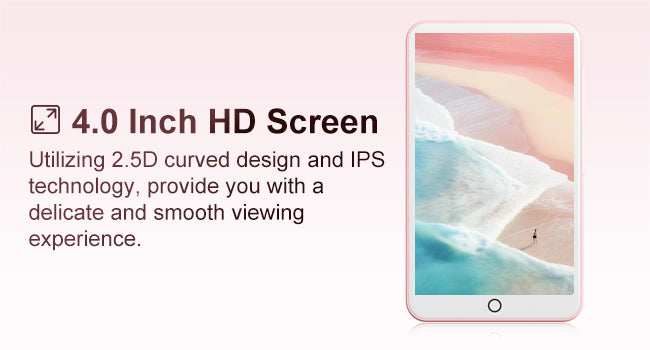 80GB (16GB+64GB) MP3 Player Android 9.0 with Bluetooth and WiFi, 4.0-inch with speakers, FM radio, eBooks, capacity up to 512GB